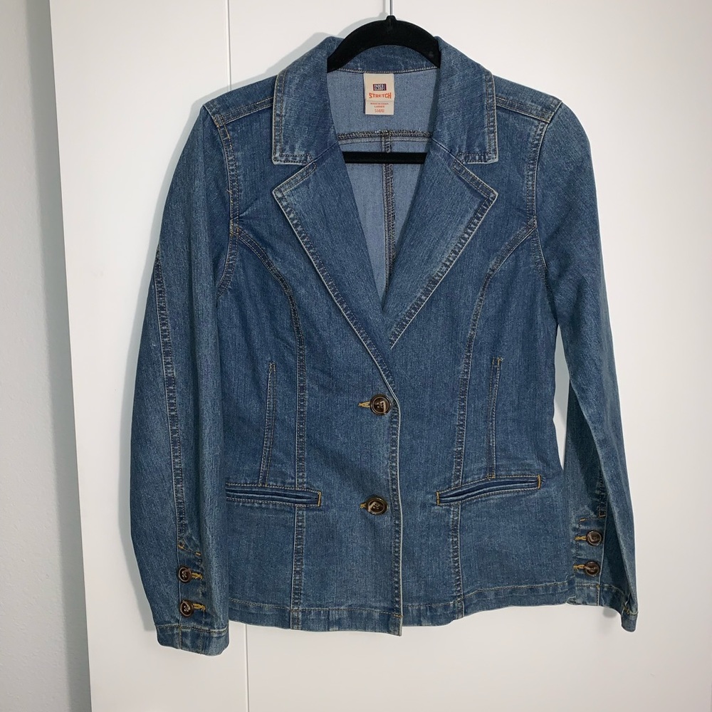 FADED GLORY jean blazer size S